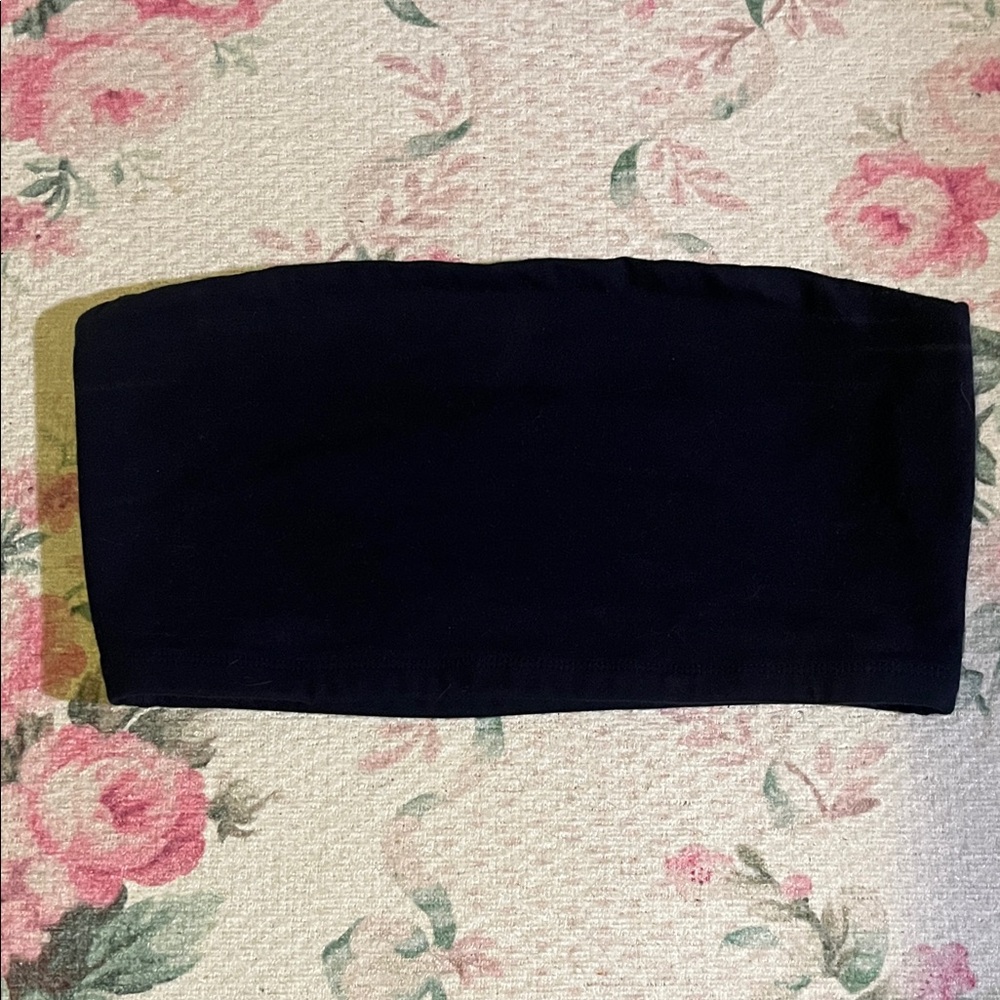 Brandy Melville Navy Cropped Tube Top